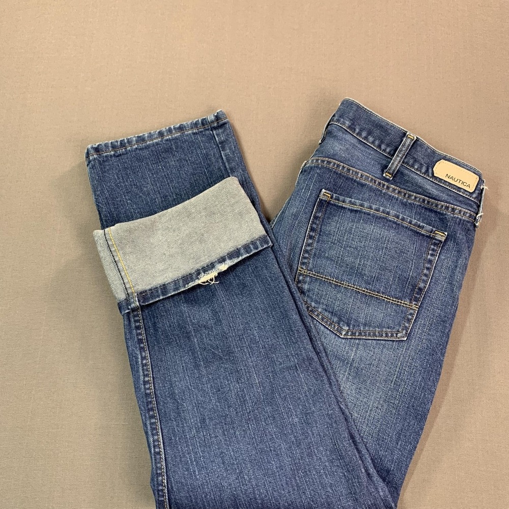 Nautica‎ Relaxed Straight Jeans Mens 38x30 Blue Denim P5103NM Medium Wash Casual